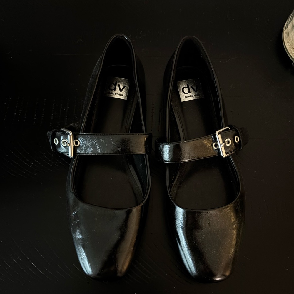 Dolce Vita Black Mary Jane Flats with Buckle 9.5